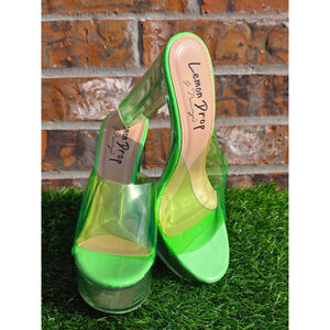 Lemon Drop Women's Green Platform Heels Size 10